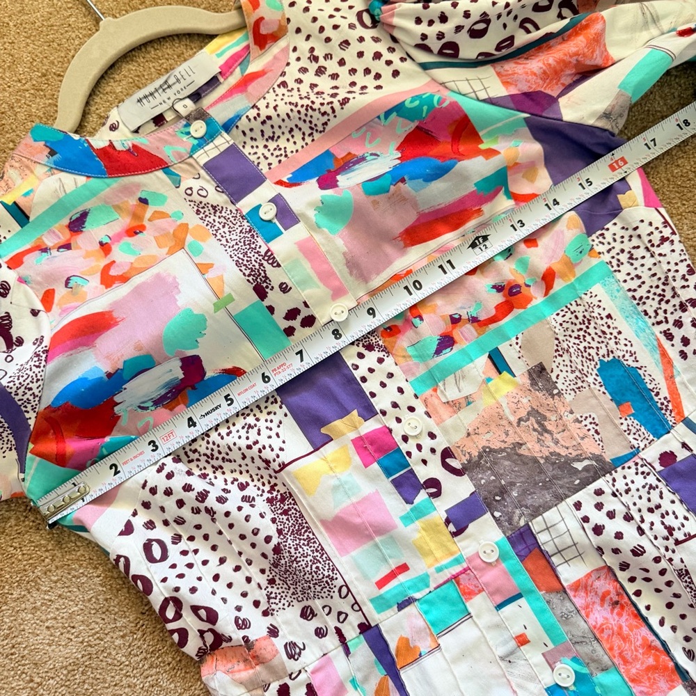 HUNTER BELL Multicolor Abstract Patchwork Mini Dr… - image 7